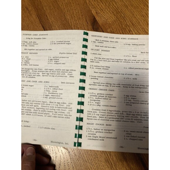 1975 Sigma Upsilon Kappa Delta Bloomington India A Recipe Cookbook Vintage - Picture 10 of 13